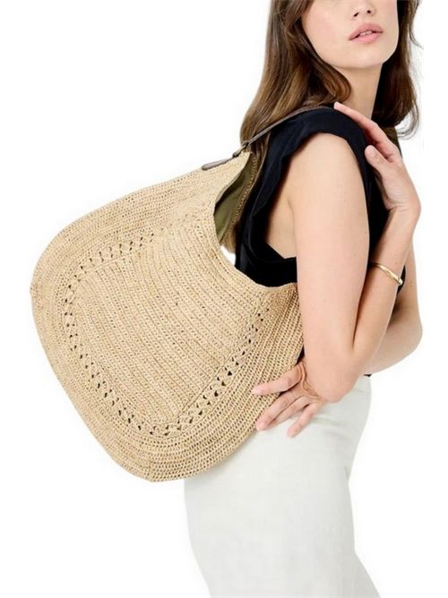 borsa donna modello luna in rafia IBELIV | MEVADARK TEA